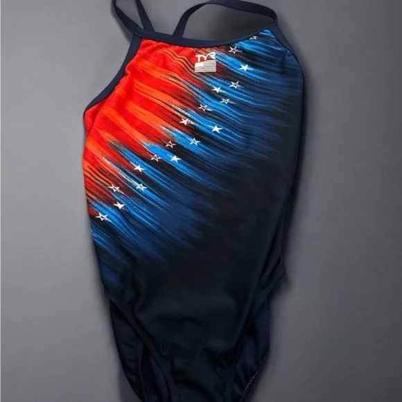 TYR Colorful Swimsuit with Star Design Womens Large (38) - Picture 1 of 3